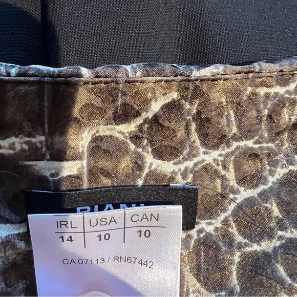 Riani silk reptile print a-line skirt gathered at hip Sz 10 excellent condition - Picture 9 of 10